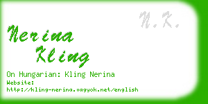 nerina kling business card